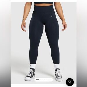 Gymshark. LIFT CONTOUR SEAMLESS LEGGINGS. Midnight Blue/Black Marl. Size Small